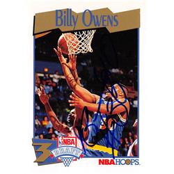 688085 Billy Owens Autographed Golden State Warriors, SC 1991 Hoops Draft No.548 Basketball Card
