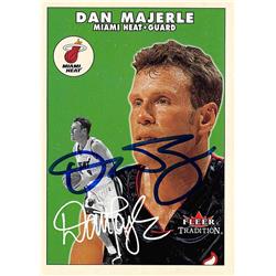 688108 Dan Majerle Autographed Miami Heat, SC 2001 Fleer Tradition No.165 Basketball Card