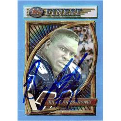 688207 Bruce Armstrong Autographed New England Patriots 1994 Topps Finest No.55 Football Card