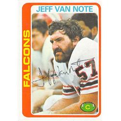 688213 Jeff Van Note Autographed Atlanta Falcons 1978 Topps No.153 Ballpoint Football Card