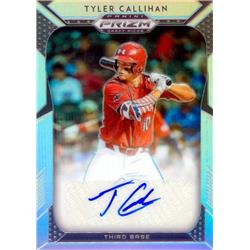 688309 Tyler Callihan Autographed Providence Hs 2019 Panini Prizm Draft Rookie Refractor No.94 Baseball Card
