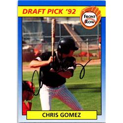 688424 Chris Gomez Autographed Long Beach State 1992 Front Row Draft Rookie No.34 Baseball Card