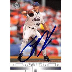 688627 Glendon Rusch Autographed New York Mets 2002 Upper Deck No.385 Baseball Card