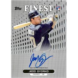 689014 Jedd Gyorko Autographed San Diego Padres 2013 Topps Finest Rookie No.RAJG Baseball Card