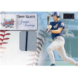 675729 Troy Glaus Player Worn Jersey Patch Anaheim Angels 2000 Skybox No.TG Pinstripe Baseball Card