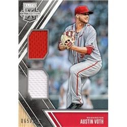 675780 Austin Voth Player Worn Jersey Patch Washington Nationals 2017 Panini Elite Extra Rookie No.DMAV LE 65-149 Baseball Card