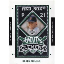 675786 Roger Clemens Commemorative 1986 All Star Game MVP Patch Boston Red Sox 2003 Upper Deck No.MVP14 Baseball Card