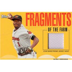 675973 Nick Gordon Player Worn Jersey Patch Twins, Rochester Red Wings 2020 Topps Fragments of the Farm Rookie No.FFSWN Baseball Card
