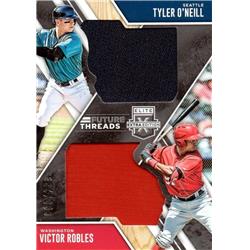 676065 Victor Robles & Tyler Oneill Player Worn Jersey Patch Nationals, Mariners 2017 Panini Elite Extra Rookie No.FTSDTV LE 80-299 Baseball Card
