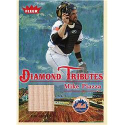 676073 Mike Piazza Player Used Bat Patch New York Mets 2005 Fleer Diamonf Tributes No.DTMP Baseball Card