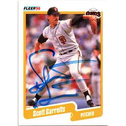 676401 Scott Garrelts Autographed San Francisco Giants, SC 1990 Fleer No.56 Baseball Card