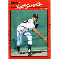 676403 Scott Garrelts Autographed San Francisco Giants, SC 1990 Donruss No.217 Baseball Card
