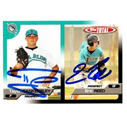 676408 Taylor Tankersley & Eric Reed Autographed Florida Marlins 2005 Topps Total No.711 Baseball Card