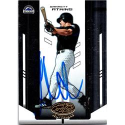 676435 Garrett Atkins Autographed Colorado Rockies 2004 Leaf Certified Materials No.66 Baseball Card