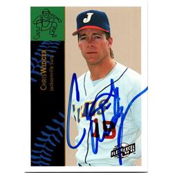 676591 Chris Widger Autographed Jacksonville Suns, Mariners 1994 Fleer Excel No.123 Baseball Card