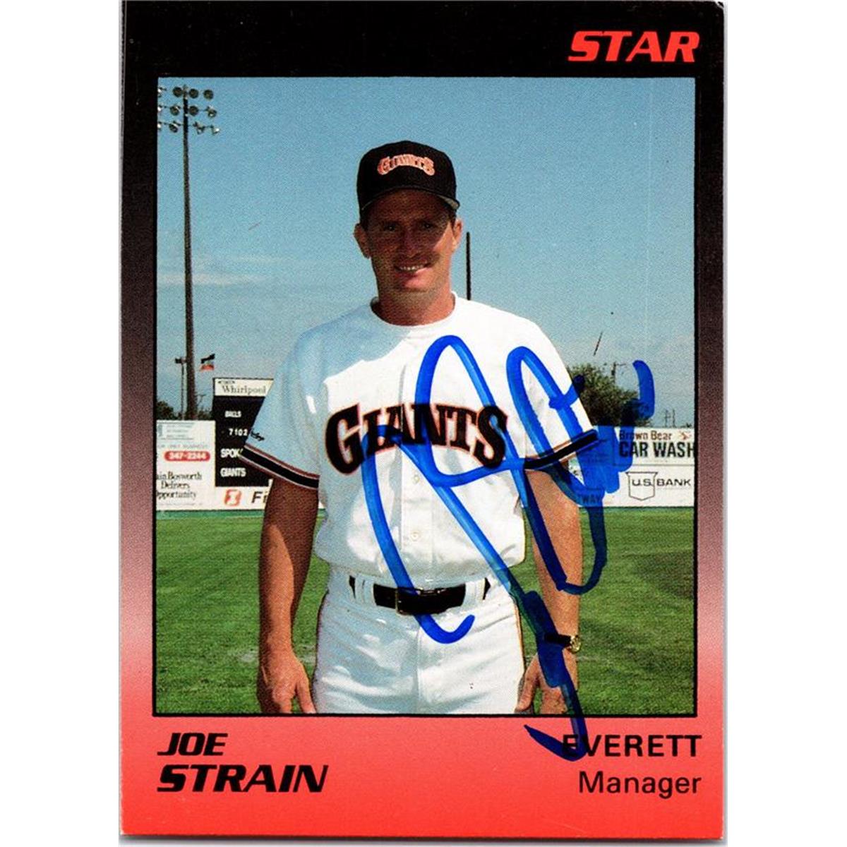 676637 Joe Strain Autographed Everett Giants 1989 the Star No.30 Baseball Card