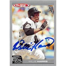 676794 Willie Harris Autographed Chicago White Sox 2004 Topps Total No.361 Silver Baseball Card