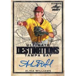 677124 Alika Williams Autographed Rays, Arizona State Sun Devils 2020 Leaf Draft Rookie No.USAW1 Baseball Card