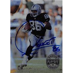 677273 Raghib Ismailrocket Autographed Oakland Raiders, SC 1994 Playoff No.16 Football Card