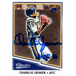 677278 Charlie Joiner Autographed San Diego Chargers, SC 2017 Panini Classics No.152HOF 96 Football Card