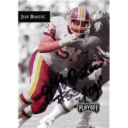 677320 Jeff Bostic Autographed Washington, SC 1992 Tekchrome Playoff No.31 Football Card