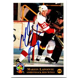 677363 Martin Lapointe Autographed Adirondack Red Wings 1994 Classic Prospects No.173 Hockey Card