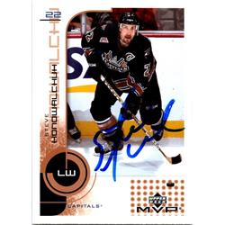677383 Steve Konowalchuk Autographed Washington Capitals 2002 Upper Deck MVP No.188 Hockey Card