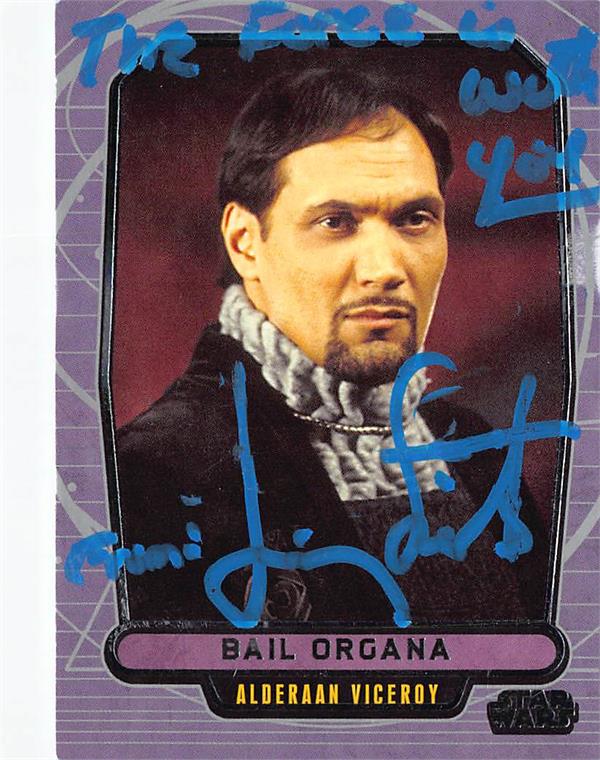 689123 Jimmy Smits Autographed Trading Card - Star Wars Galactic Files 2012 Topps No.43 Bail Organa