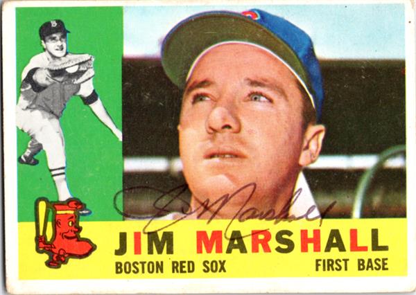 780595 Willard Marshall Autographed Baseball Card - Boston Red Sox 1960 Topps No.267