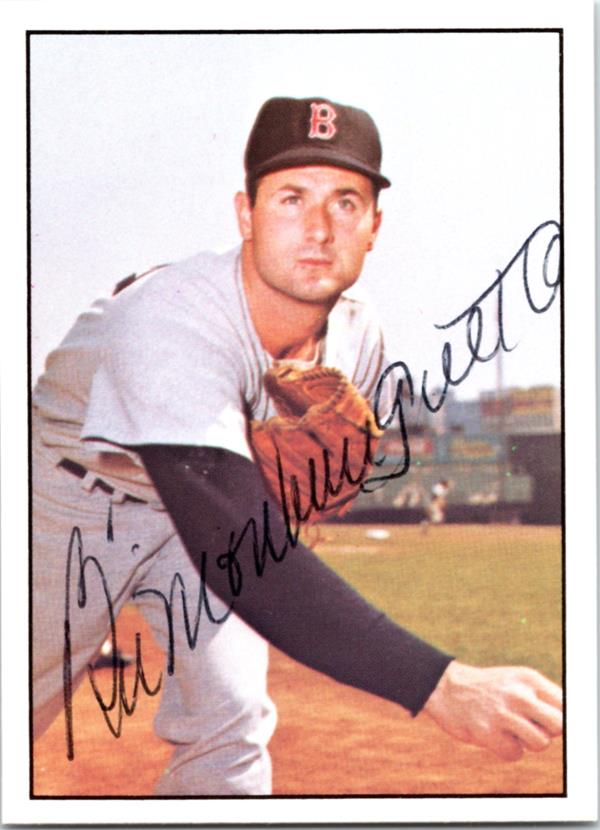780798 Bill Monbouquette Autographed Baseball Card - Boston Red Sox 1978 TCMA No.111 Ballpoint