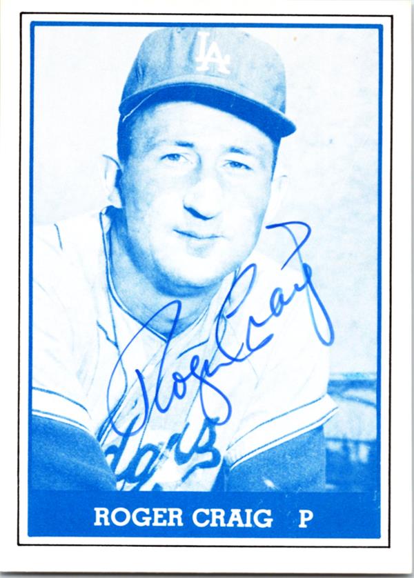 780809 Roger Craig Autographed Baseball Card - 1959 Los Angeles Dodgers 1980 TCMA No.31