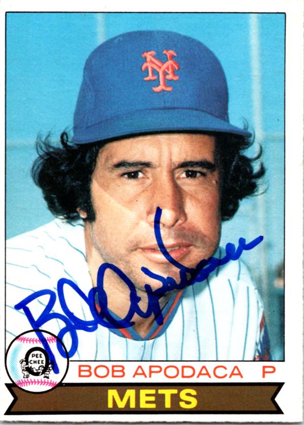 736847 Bob Apodaca Autographed Baseball Card -   York Mets 1979 O-Pee-Chee No.98