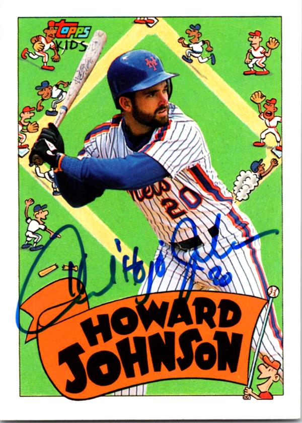 737147 Howard Johnson Autographed Baseball Card -   York Mets 1992 Topps Kids No.12