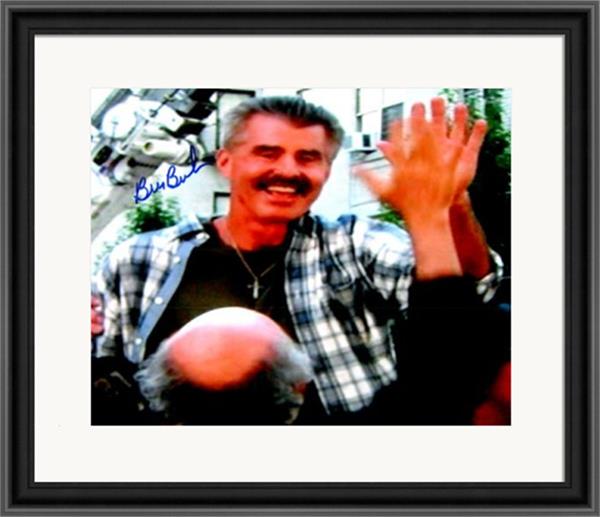 780205 Bill Buckner Autographed 8 x 10 in. Photo - Boston Red Sox Curb Your Enthusiasm No.3 High Five Matted & Framed
