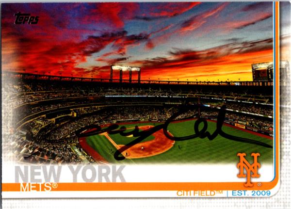 737244 Gary Cohen Autographed Baseball Card -   York Mets Broadcaster, SC 2019 Topps Citi Field No.497