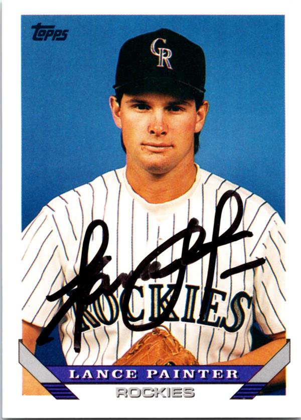 781380 Lance Painter Autographed Baseball Card - Colorado Rockies 1993 Topps No.738