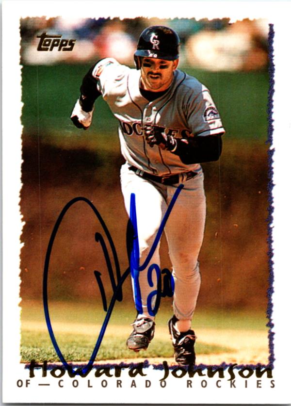 769418 Howard Johnson Autographed Baseball Card - Colorado Rockies 1994 Topps No.206