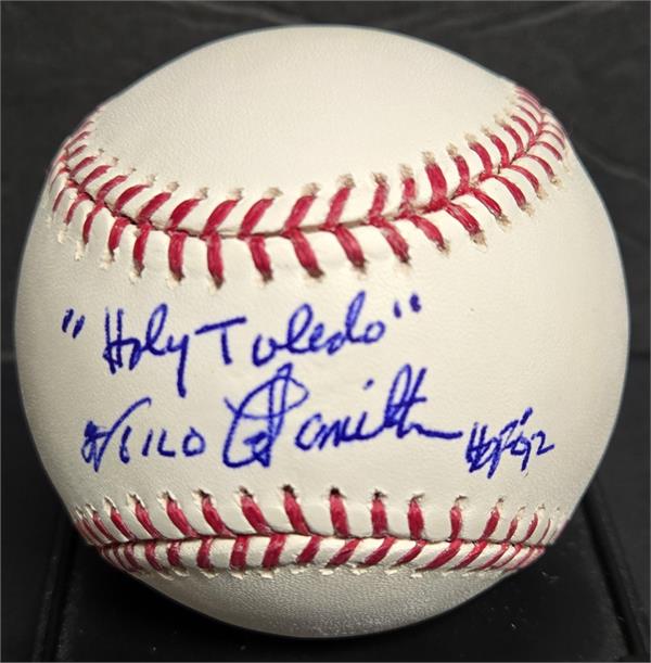 783693 Milo Hamilton Autographed Baseball - Inscribed Holy Toledo HOF 92 - Romlb Astros Braves Cubs Broadcaster