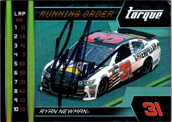 793909 Ryan Man Autographed Trading Card - Auto Racing, Nascar 2017 Panini Torque Running Order No.Ro17