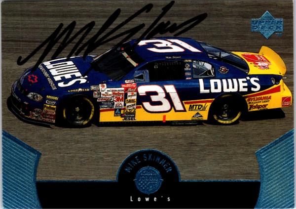 793915 Mike Skinner Autographed Trading Card - Auto Racing, Nascar, SC 1999 Upper Deck No.44