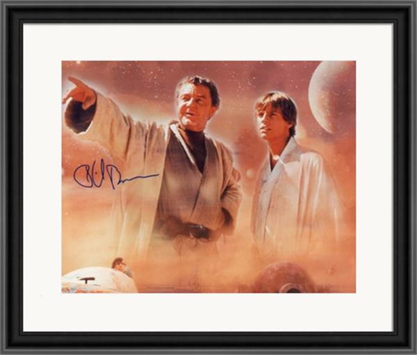 770016 Phil Brown Autographed 8 x 10 in. Photo - Uncle Owen Lars, Star Wars No.1 Matted & Framed