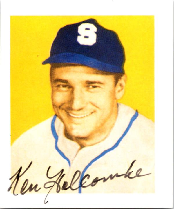 782959 Ken Holcombe Autographed Baseball Card - Chicago White Sox 1987 CCC 1949 Reprint No.19