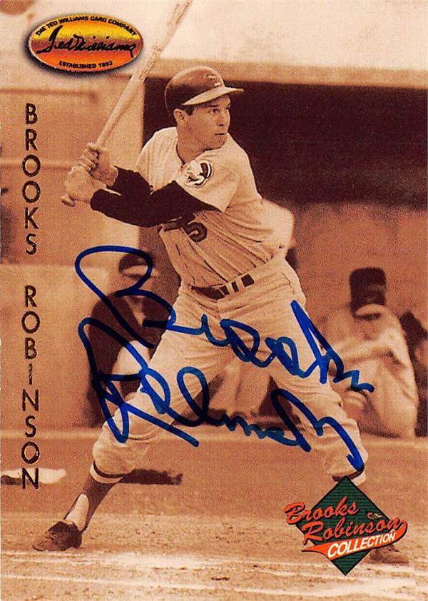783004 Brooks Robinson Autographed Baseball Card - Baltimore Orioles 1993 Twc Brc No.Br1