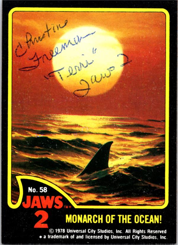 783134 Christine Freeman Autographed Trading Card - Jaws 2, Terri 1978 Universal Studios No.58