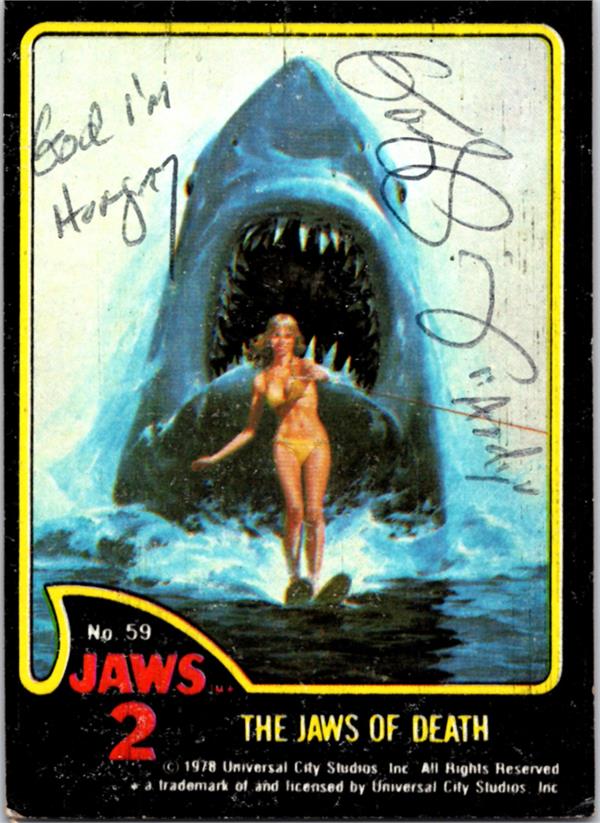 783137 Gary Springer Autographed Trading Card - Jaws 2, Andy 1978 Universal Studios No.59