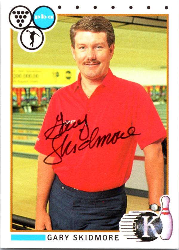 783254 Gary Skidmore Autographed Trading Card - Bowling, SC 1990 Kingpins No.49