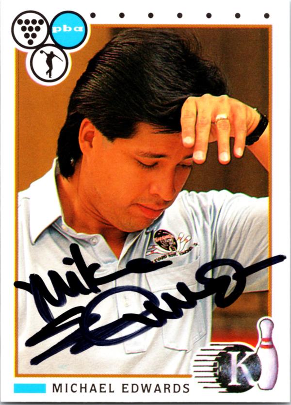 783277 Michael Edwards Autographed Trading Card - Bowling Legend, SC 1990 Kingpins No.78