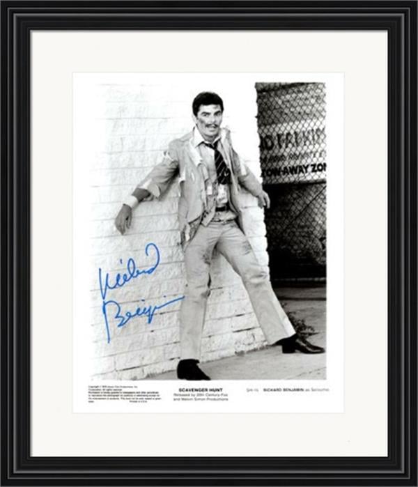 736528 Richard Benjamin Autographed 8 x 10 in. Photo - Actor, Scavenger Hunt No.1 Matted & Framed
