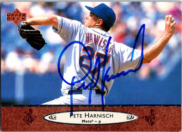 736971 Pete Harnisch Autographed Baseball Card -   York Mets 1996 Upper Deck No.403