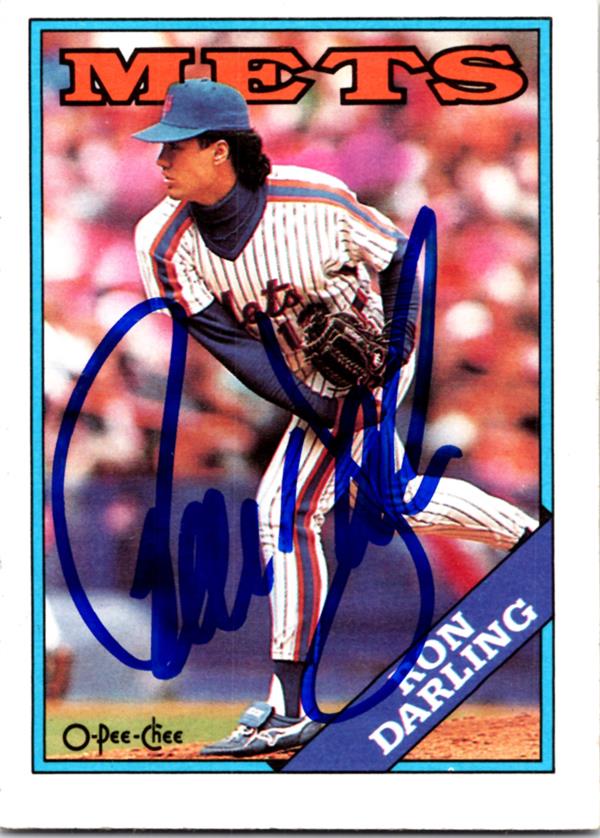 737091 Ron Darling Autographed Baseball Card -   York Mets 1988 O-Pee-Chee No.38